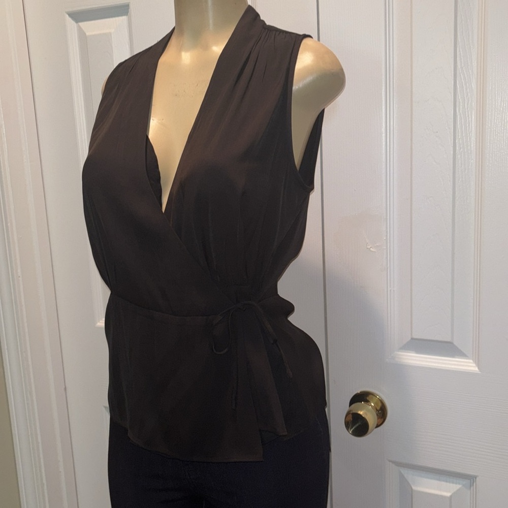 Black Wrap Top | Banana Republic size S - Picture 3 of 8